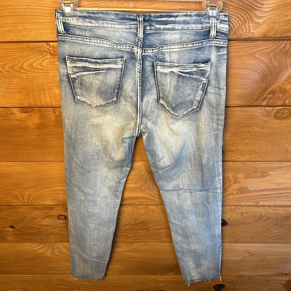 Banjara ban-jar-a Jeans denim Women's 29/10 Embroidered straight leg open hem - Picture 6 of 9